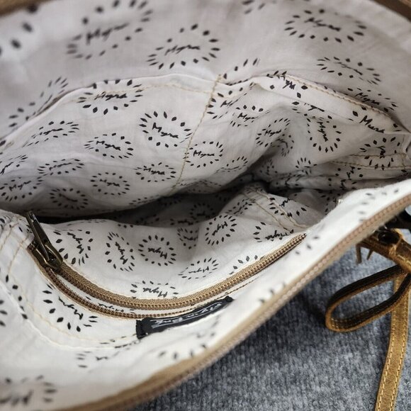Myra Bag Contentment Small Crossbody Bag Upcycled Canvas Leather & Rug Western - Picture 11 of 14